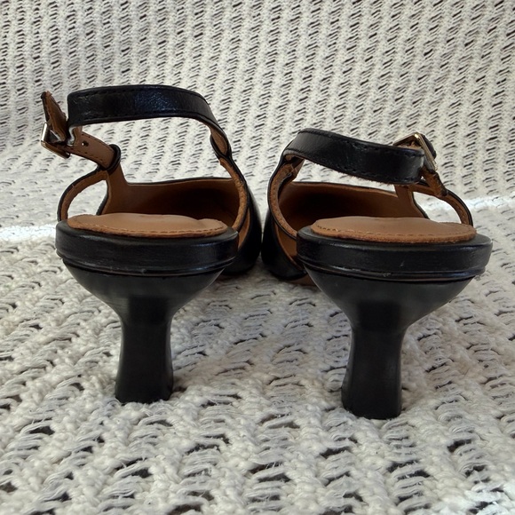 NWOT MADEWELL The Debbie Slingback Classic Black Pointed Toe Pump Heel Women 6.5 - Picture 3 of 10